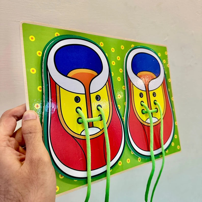 Learn to Tie Shoe laces kids learning tool board